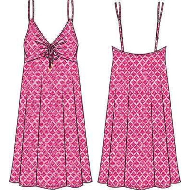 Tommy Bahama Island Cays Shell V Neck Spa Dress Cover Up - Passion Pink