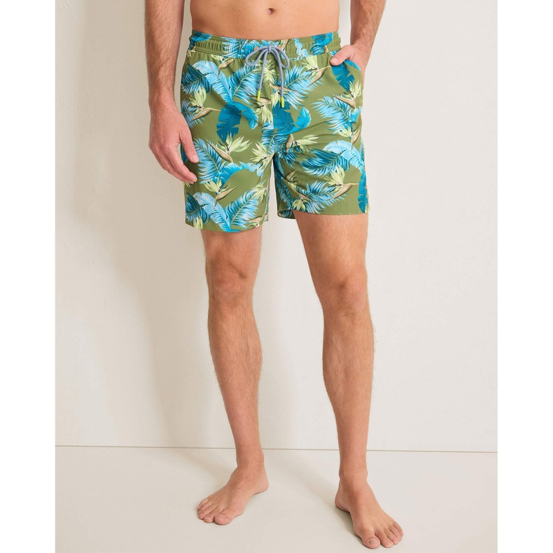Tommy Bahama Men's 6-Inch Naples Paradiso Sands Swim Trunks - Palm Green