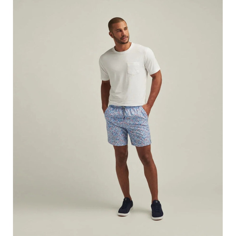 Peter Millar Men's 7-Inch Summer Shade Swim Trunks - Seaport Blue