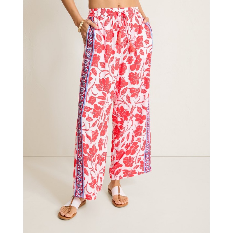 Tommy Bahama Fiori Border Pants Cover Up - White