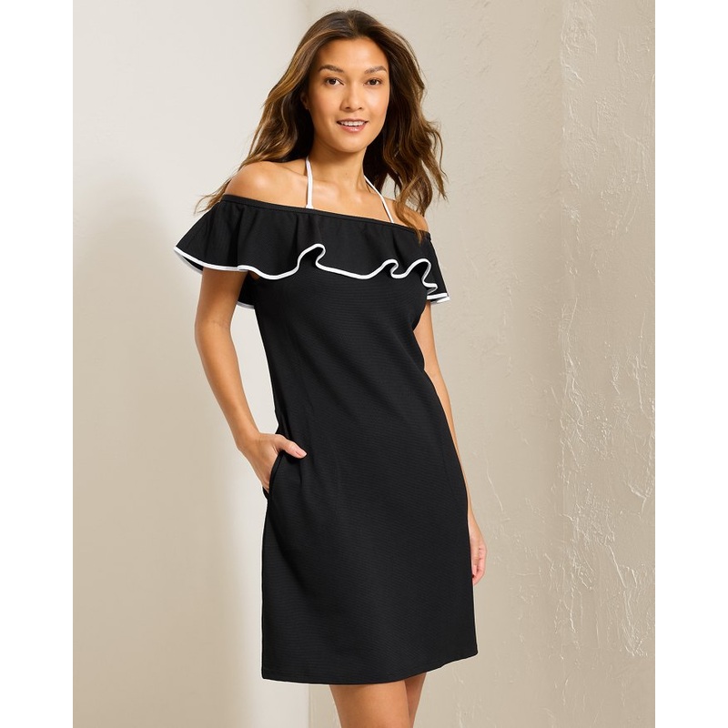Tommy Bahama Island Cays Cabana Spa Dress Cover Up - Black *