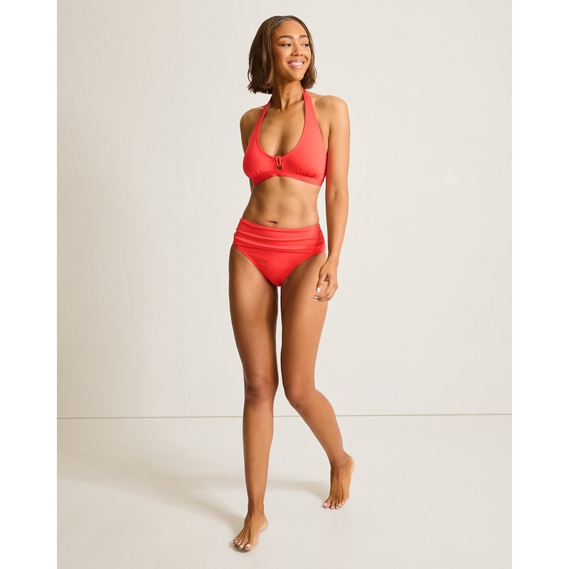 Tommy Bahama Novelty Pearl High Waist Bottom - Citrus Coral