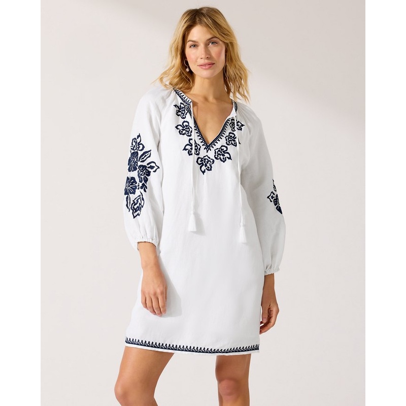 Tommy Bahama St. Lucia Embroidered Tunic Cover Up - White