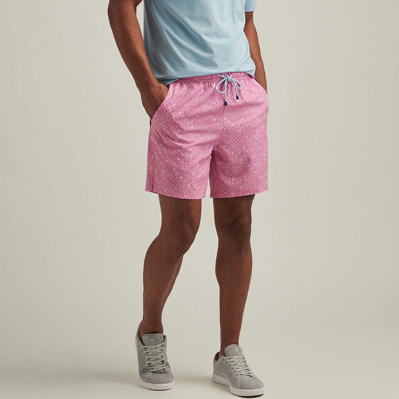 Peter Millar Men's 7-Inch Golden Hour Swim Trunks - Pink Caliente