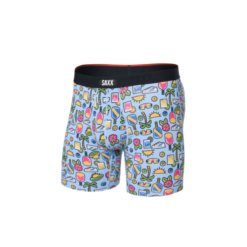 Saxx Vibe Xtra Boxer Brief Fly - Pickleball Paradise - Blue