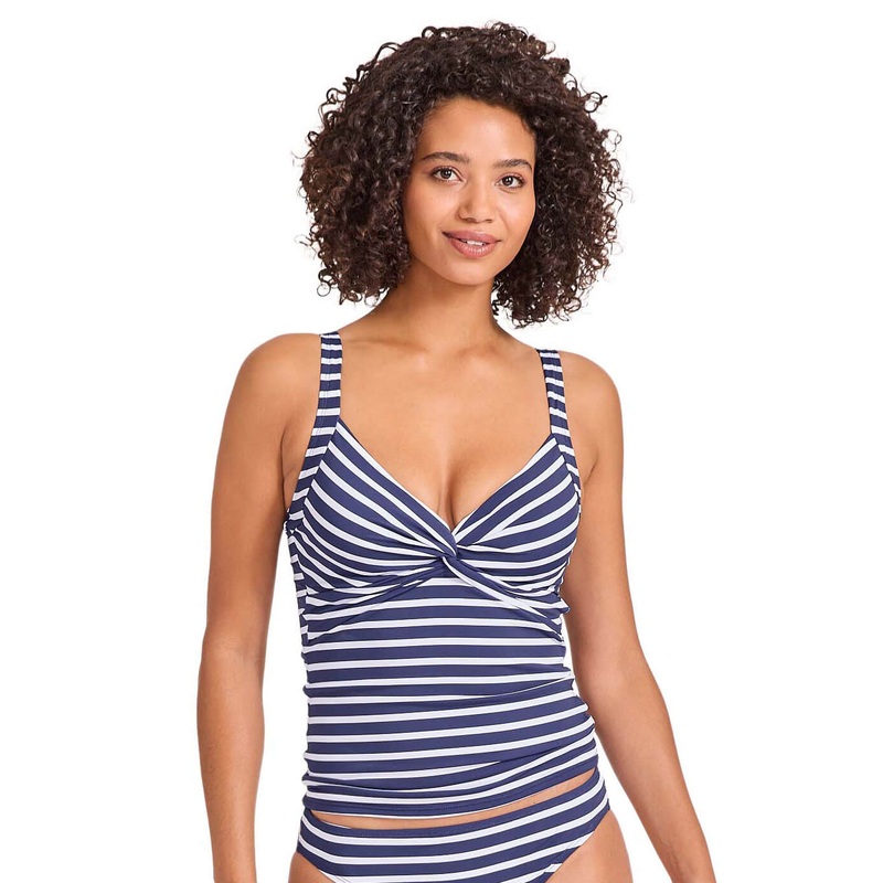 Tommy Bahama Coastline Stripe Underwire Tankini Top - Mare Navy