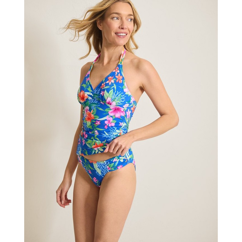 Tommy Bahama Isola Vita Reversible Halter Tankini Top - Palace Blue