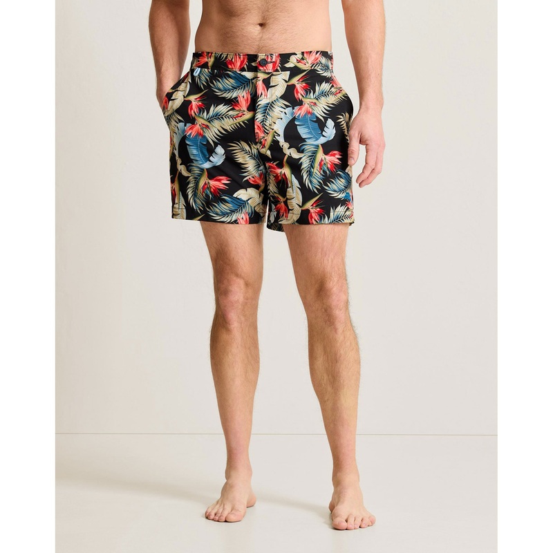 Tommy Bahama Men's 6-Inch Amalfi Coast Paradiso Sands Swim Trunks - Black
