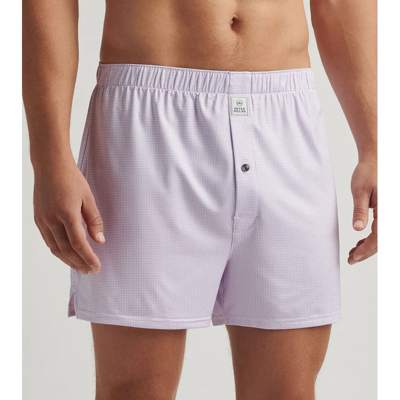 Peter Millar Men's Phoenix Performance Boxers - White/Cottage Blue