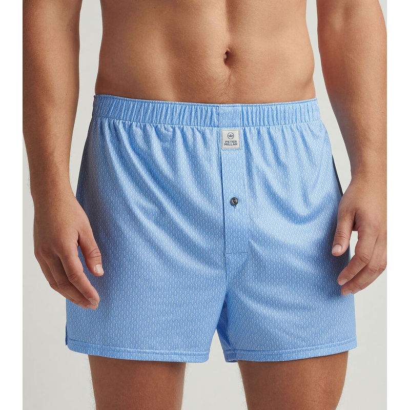 Peter Millar Men's Shake It Up Performance Boxers - Cottage Blue