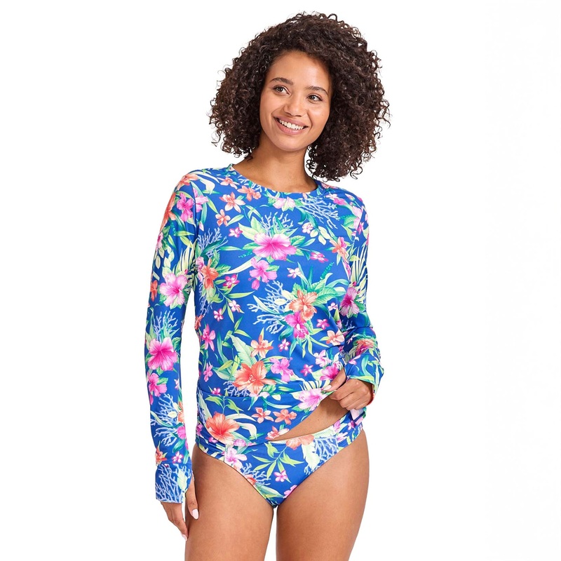 Tommy Bahama Isola Vita Pullover Rashguard Cover Up - Palace Blue