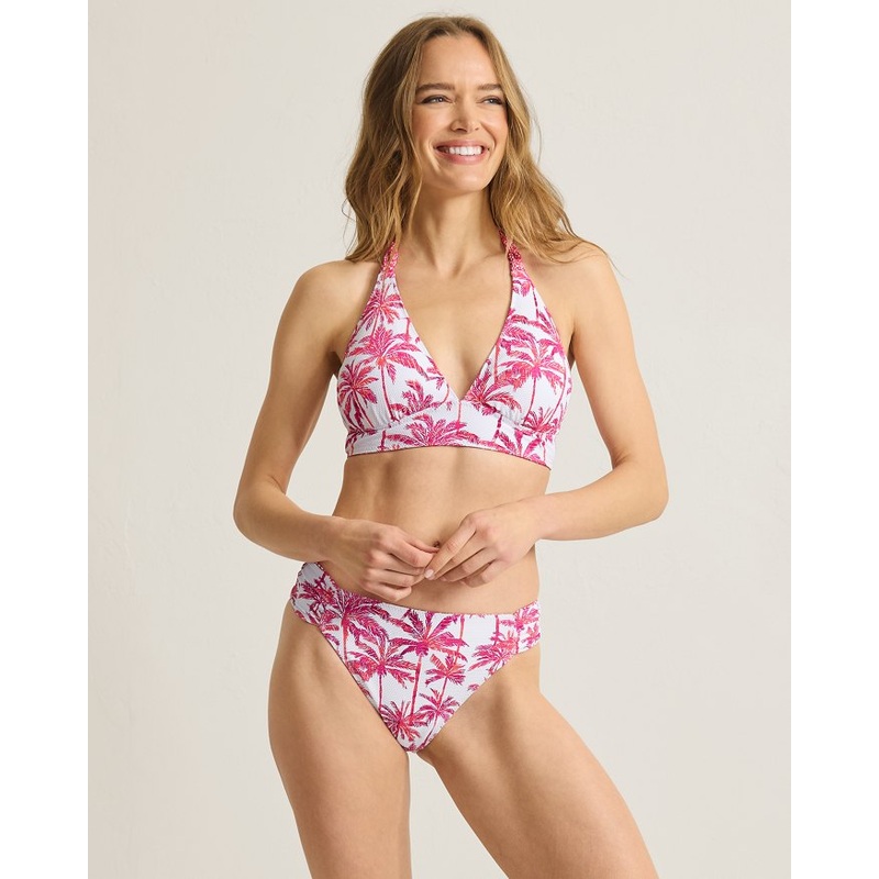 Tommy Bahama Island Cays Point Reversible Halter Top - Pink Maui