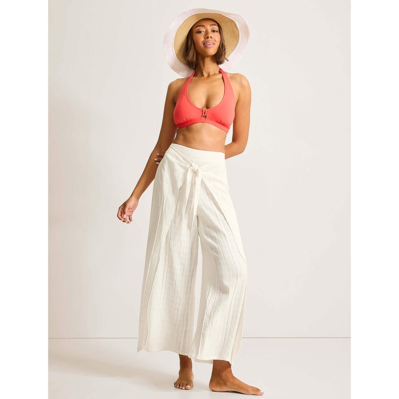 Tommy Bahama Mykonos Textured Sarong Pant Cover Up - Coconut