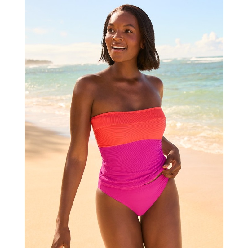 Tommy Bahama Ocean Point Colorblock Bandini Top - Pink Maui *