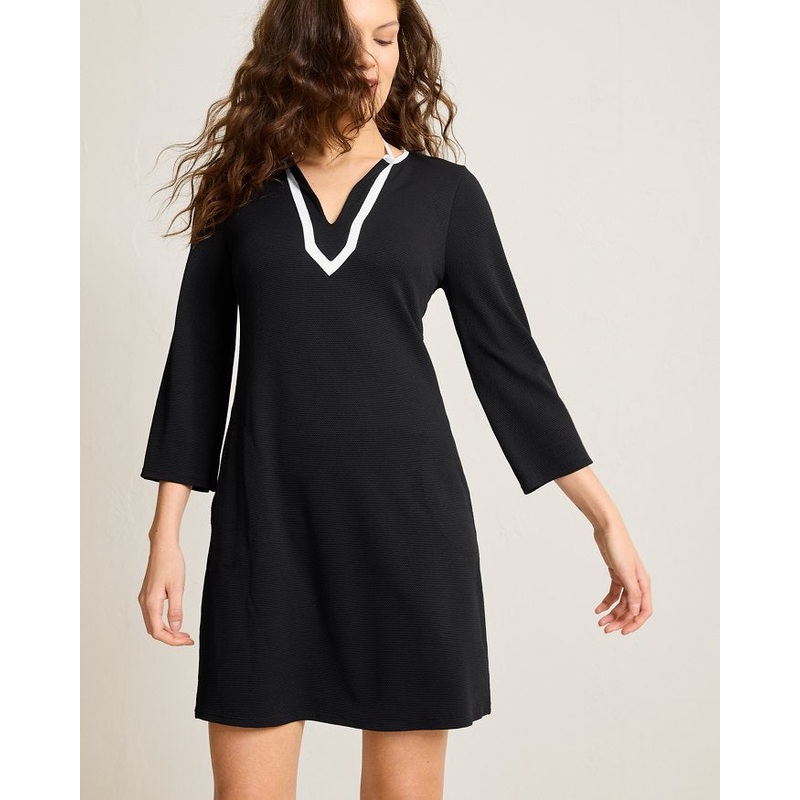 Tommy Bahama Island Cays Cabana Tunic Dress Cover Up - Black