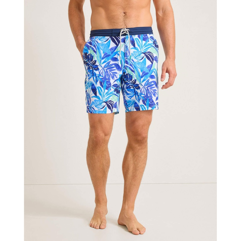 Tommy Bahama Men's 8-Inch Baja Marina Swim Trunks - Beach Glass Blue