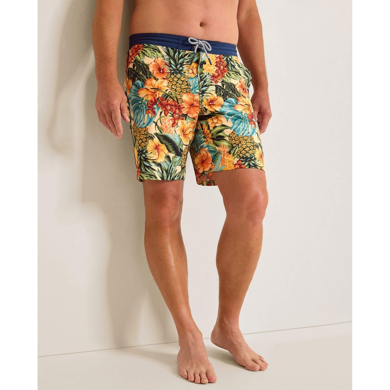 Tommy Bahama Men's 9-Inch Baja Sunset Canopy Swim Trunks - Pineapple