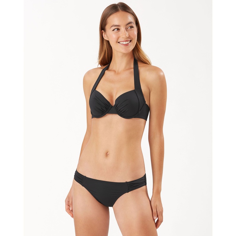Tommy Bahama Pearl Underwire Full Coverage Bikini Top - Black