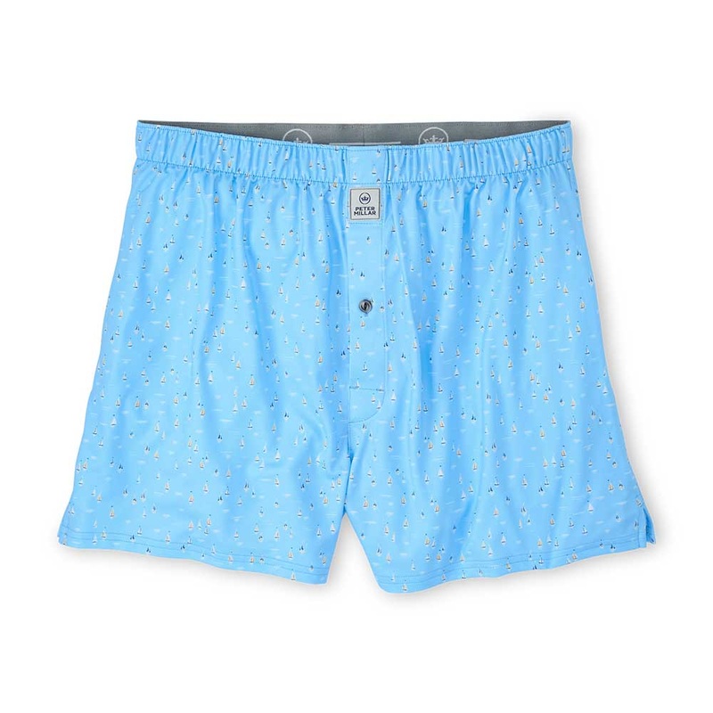 Peter Millar Sailing Away Performance Boxers - Seaport Blue