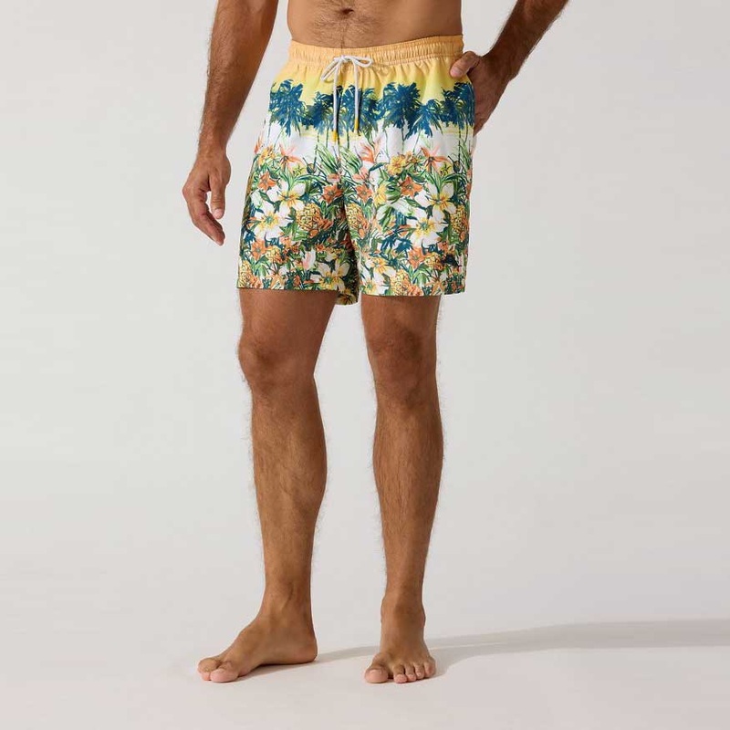 Tommy Bahama 6-Inch Naples Sunrise Scenic Swim Trunks - Orange Ray