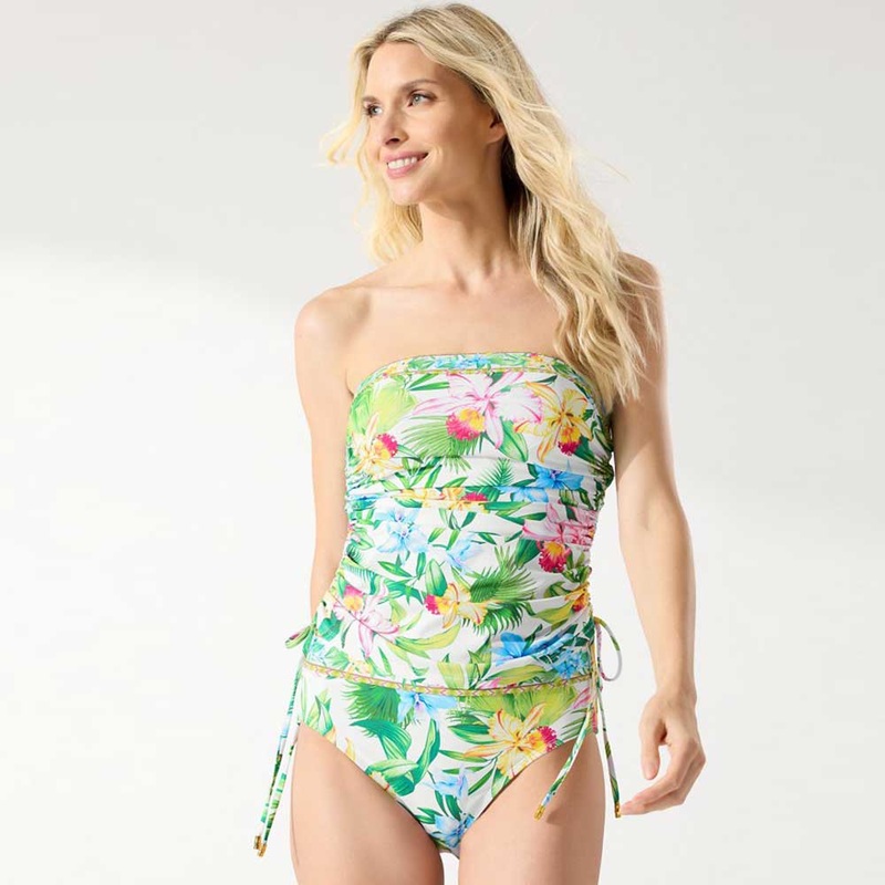 Tommy Bahama Orchid Garden Underwire Bandini Top - White