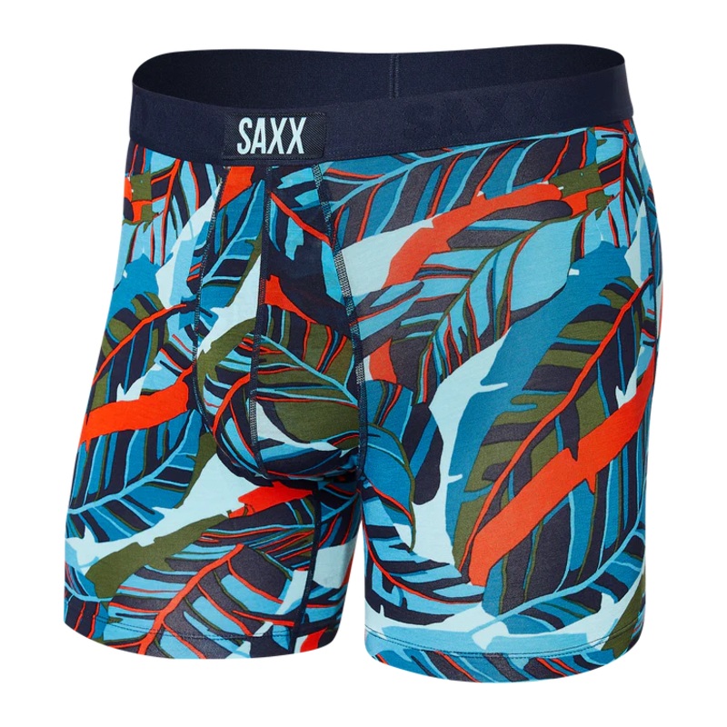 SAXX Vibe Super Soft Blue Pop Boxer Briefs - Jungle