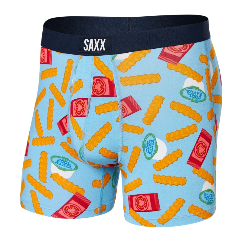 SAXX Vibe Super Soft Cool Ranch Boxer Briefs - Light Blue