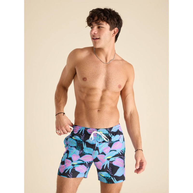 Chubbies 5.5-Inch The Fluorescent Funk Swim Trunks - Black
