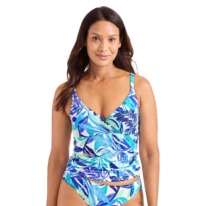 Tommy Bahama Island Cays Marina Underwire Tankini Top - Beach Glass Blue