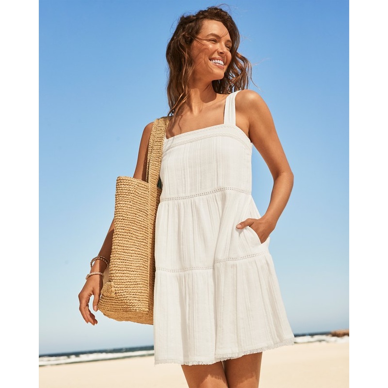 Tommy Bahama Mykonos Textured Sundress Cover Up - Coconut
