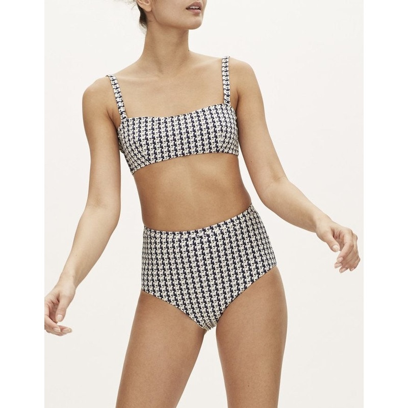 High Waisted Bikini Bottom in Compact Navy