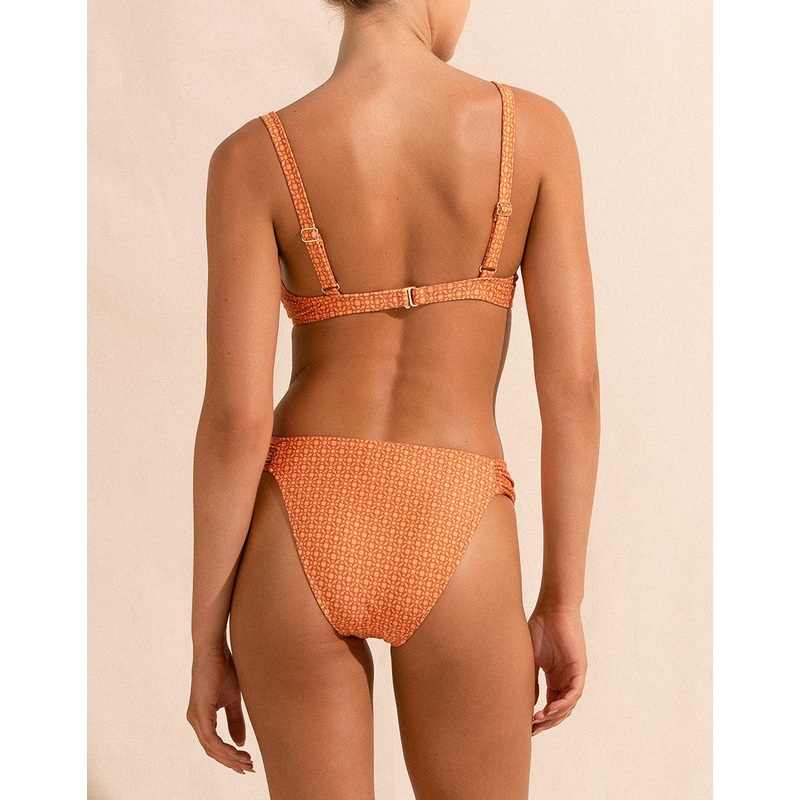 Marigold Ruched High Line Bikini Bottom