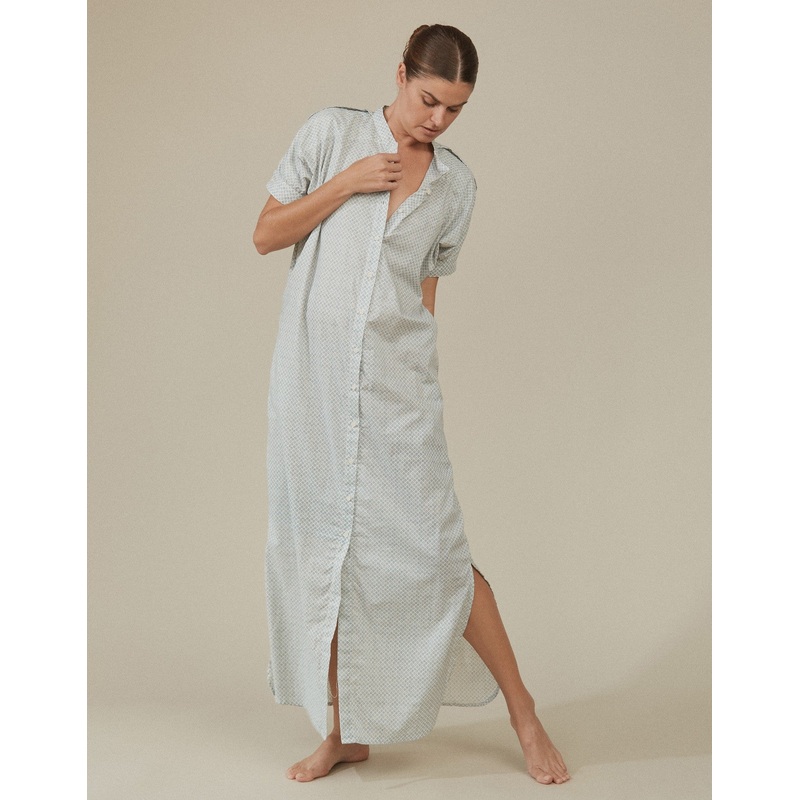 Wynn Shirt Dress, Organic Cotton Lucky Stripe