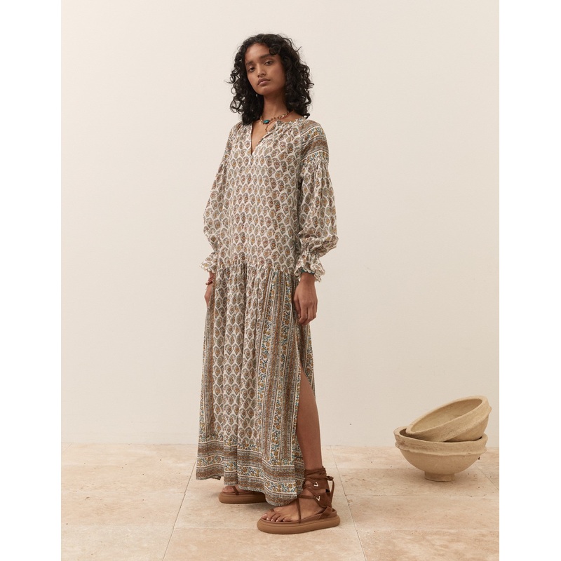 Beso Drop Waist Maxi Dress, Removable Belt