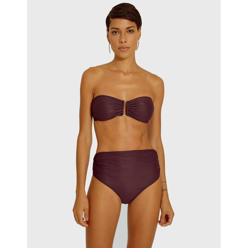 High Waist Bikini Bottom Blueberry, Lenny Cut