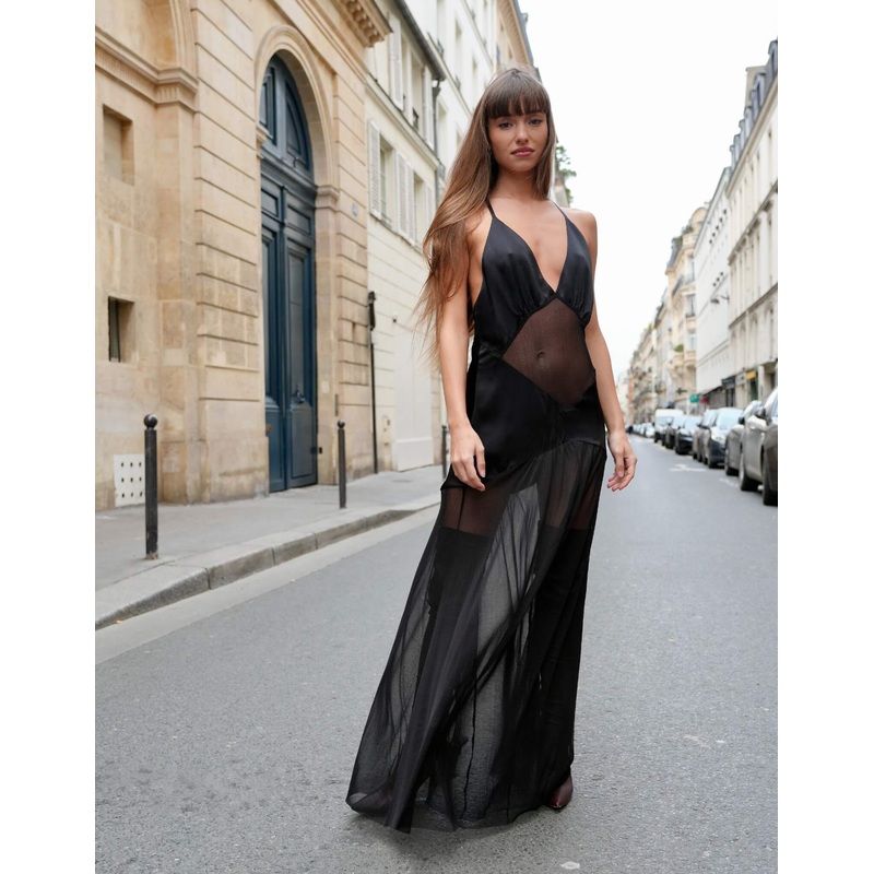 Diana Slip Dress, Black