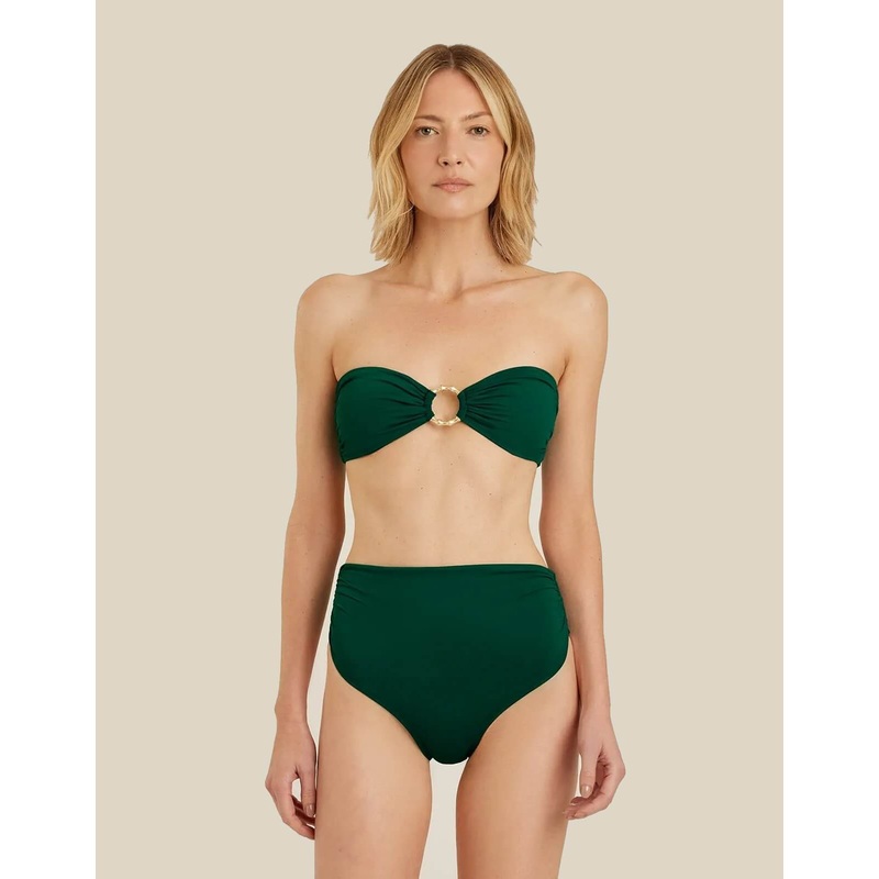 High Waist Bikini Bottom in Forest, European Cut