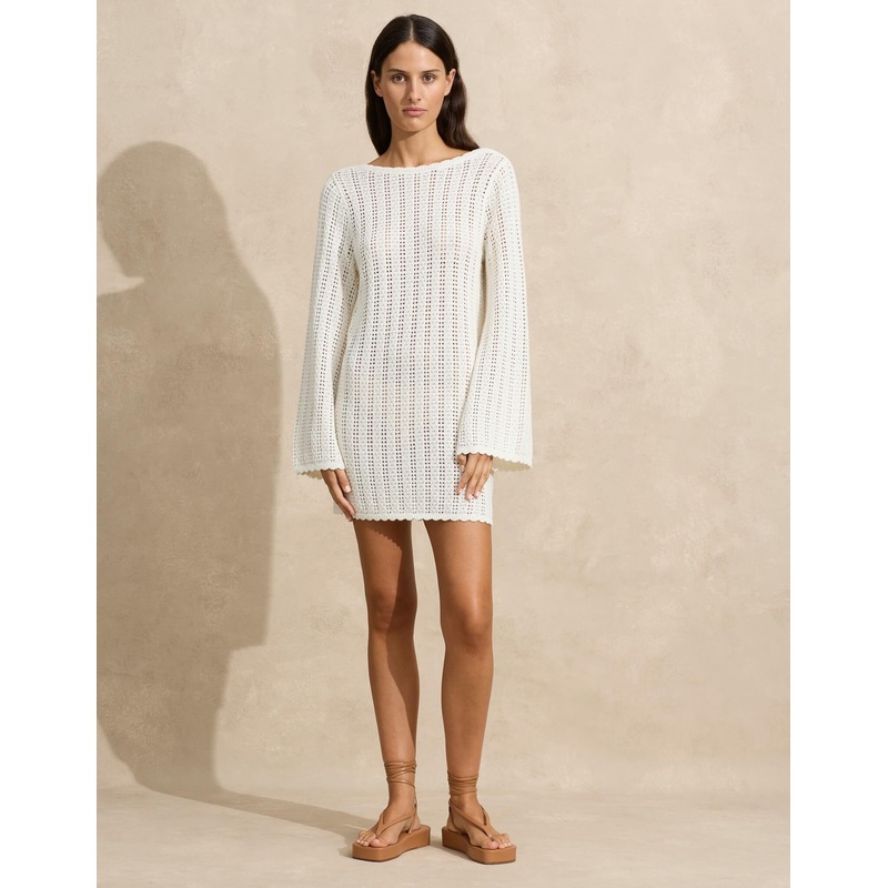 Pointelle Mini Dress, Fleur