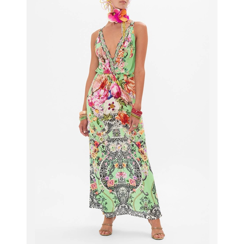 Twist Front Dress With Hardware, Porcelain Dream