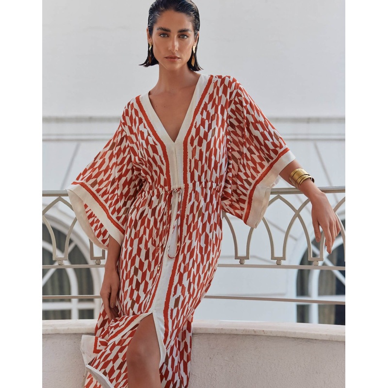 Straight Sleeve Dress in Jaipur Print