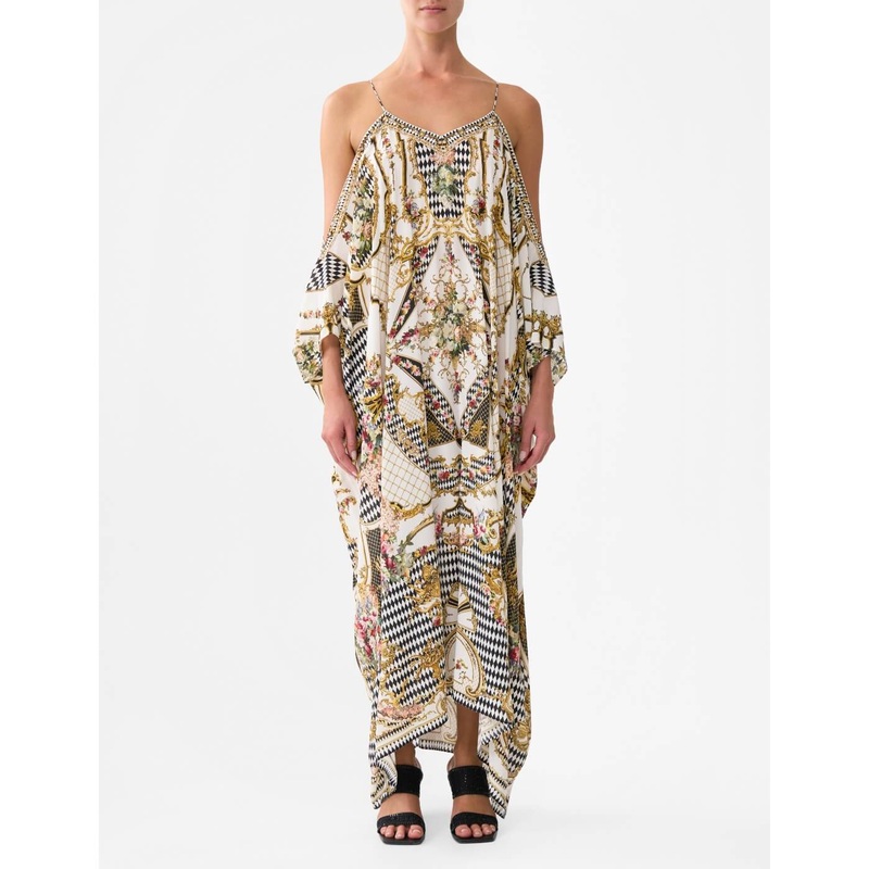Shoestring Strap Kaftan, Rococo Glow