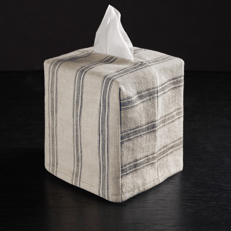 Stripe Tissue Box Cover - Natural Stripe