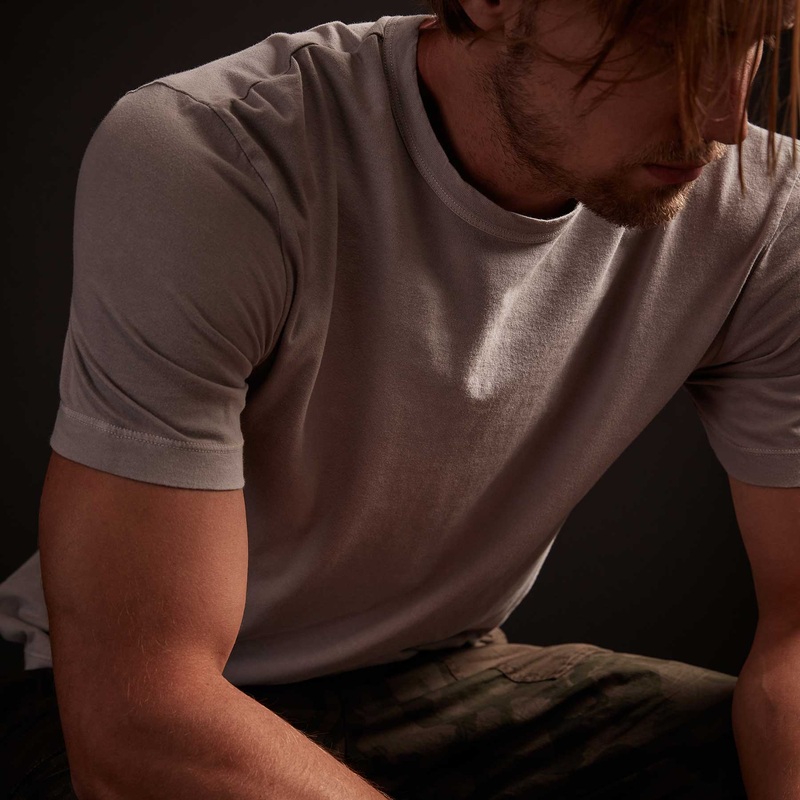 Short Sleeve Crew Neck - Fog Pigment