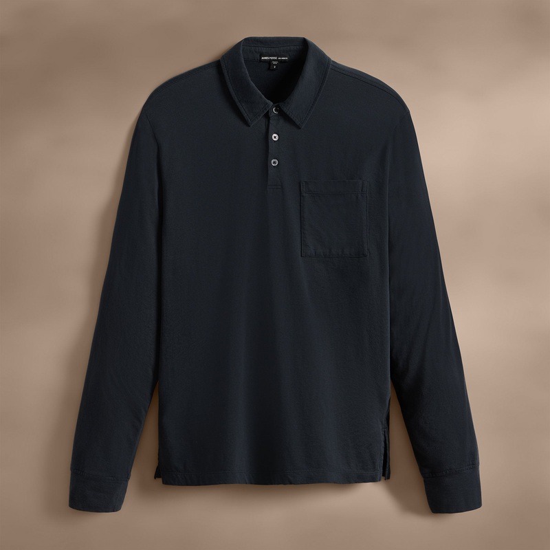 Long Sleeve Pocket Polo - Magma