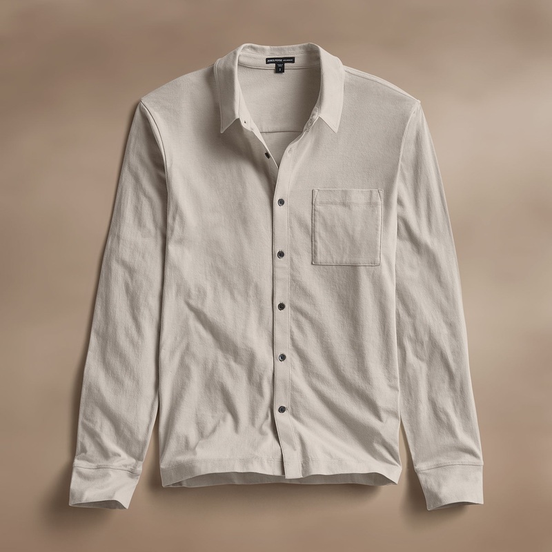 Clean Finish Jersey Shirt - Salt