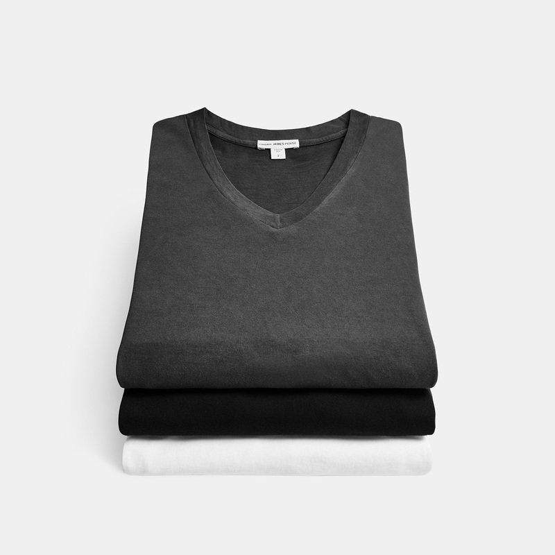 3 Pack Short Sleeve V Neck - Black/White/Carbon Pigment