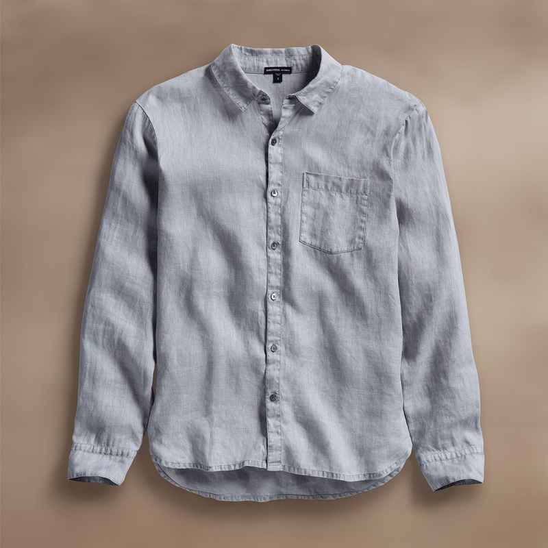 Lightweight Linen Shirt - Grey Sky Pigment